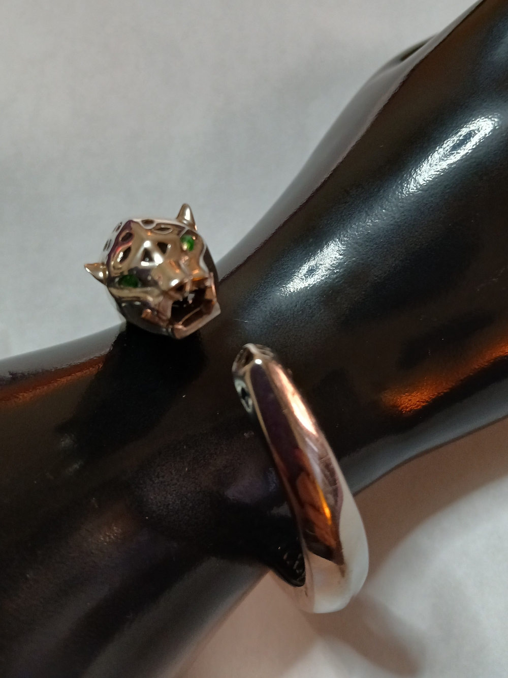 Sterling Silver Cat Head Cuff Bracelet - Women's Silver Fashion Bracelet
